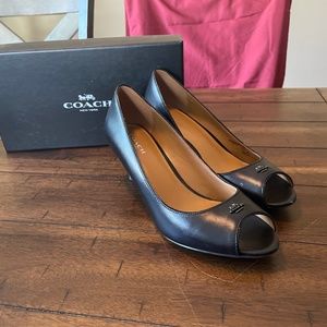 Coach, black heels, size 7.5B